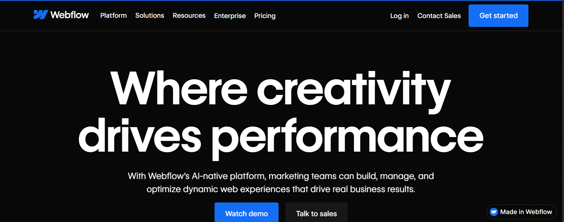 Webflow site builder